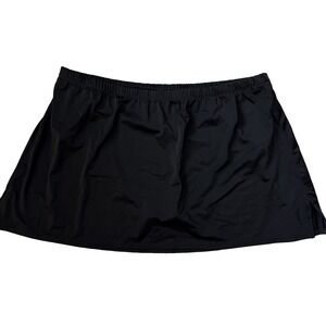 Kim Gravel x Swimsuit for All Swim Skirt Bikini Bottom Women 28 W Black Tankini